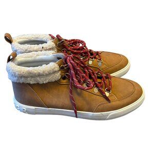 Tommy Hilfiger High Top Sneakers | Fur Trim | Chestnut Brown | Like New | Size 9